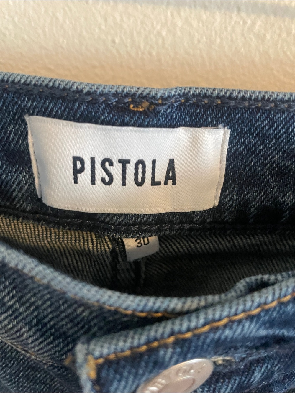 Pistola Eli High Rise Barrel Arched Leg Jean Women’s 30 Augustus‎ Wash Cropped - Picture 8 of 11